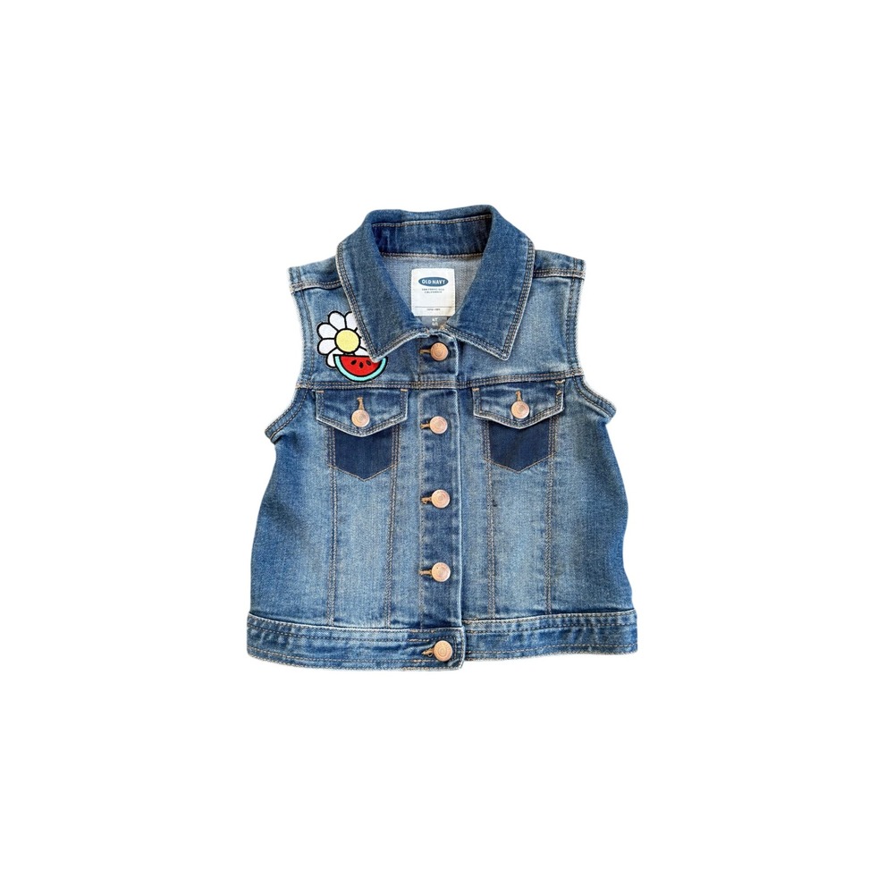 Old Navy Denim Vest Kids 4T Blue